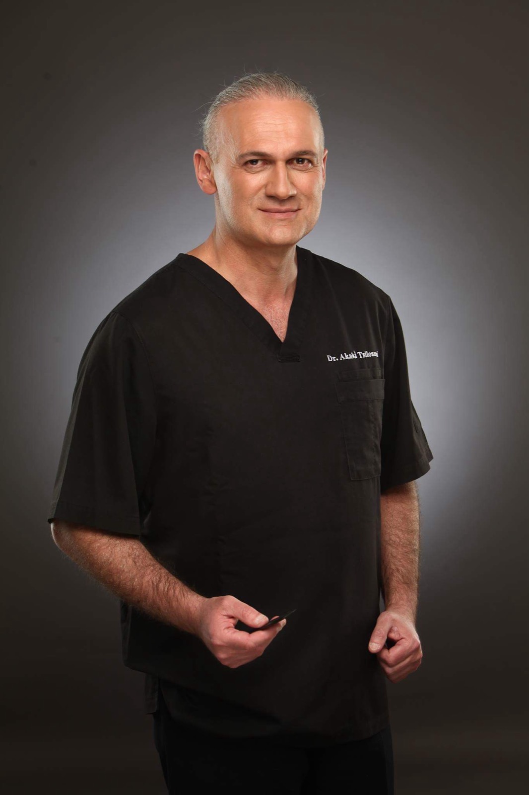Studio portrait of Dr. Akaki Tsilosani, founder of the A.Tsilosani Hair Transplantation Institute