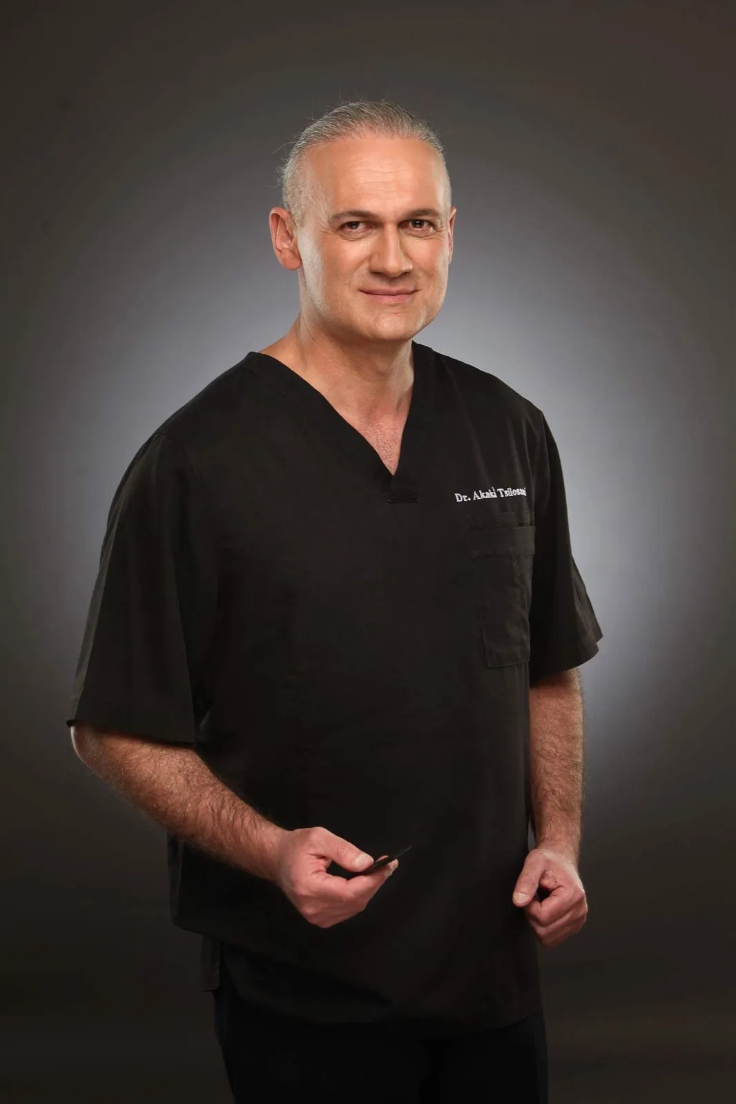 Studio portrait of Dr. Akaki Tsilosani, founder of the A.Tsilosani Hair Transplantation Institute